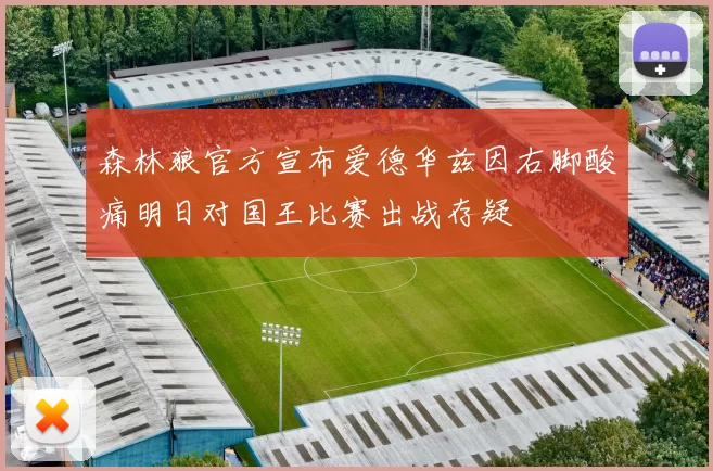 森林狼官方宣布爱德华兹因右脚酸痛明日对国王比赛出战存疑